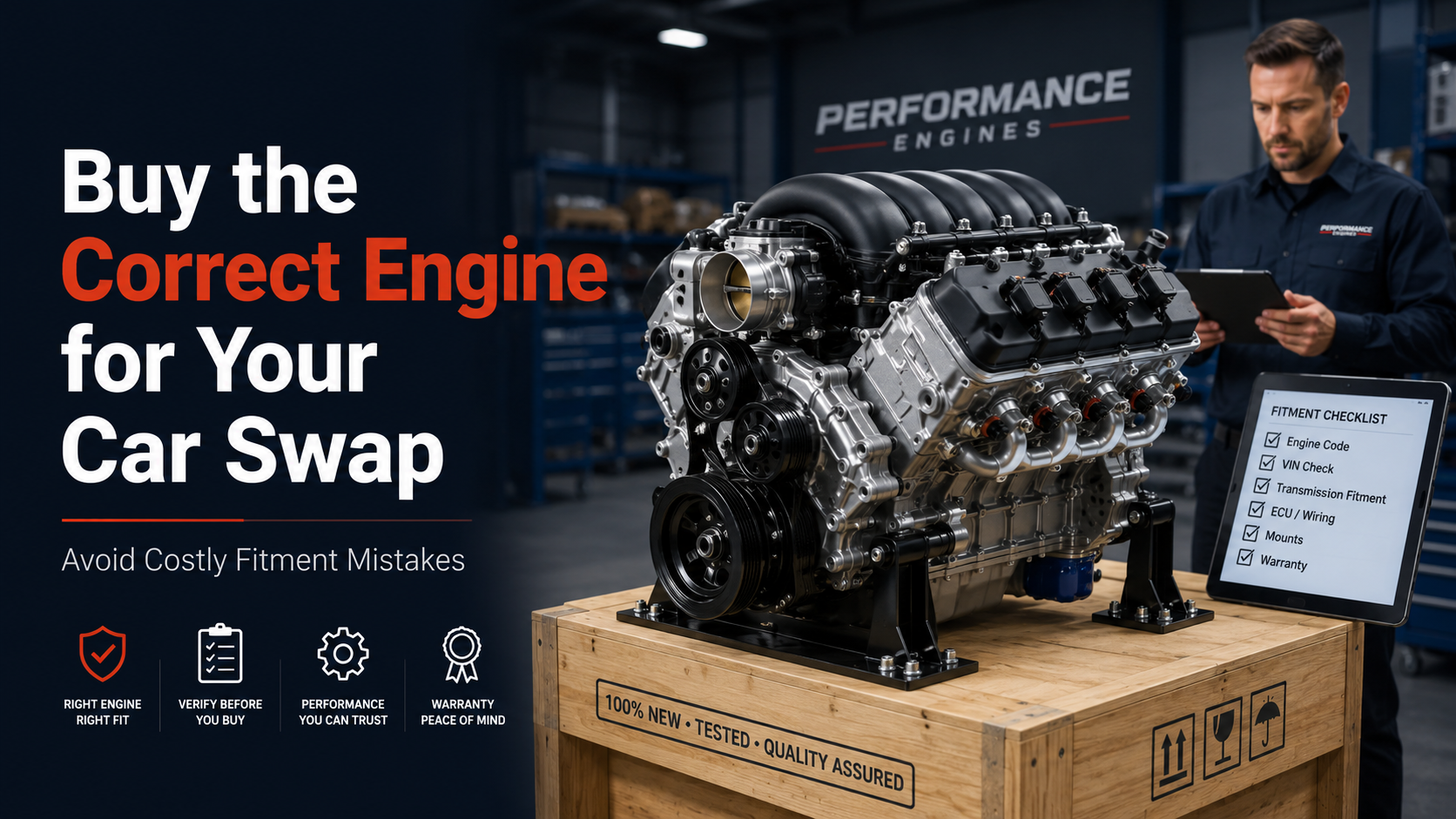buy correct new engine for car swap